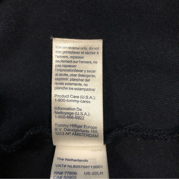 Tommy Hilfiger Women’s Short Sleeve Logo Print Dark Blue T-Shirt size S - Picture 7 of 8